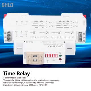 ShiZi อุปกรณ์รีเลย์ควบคุมเวลาแบบดิจิตอลพร้อม Delay Modes Grt8』K1 Ac 230V 50/60Hz