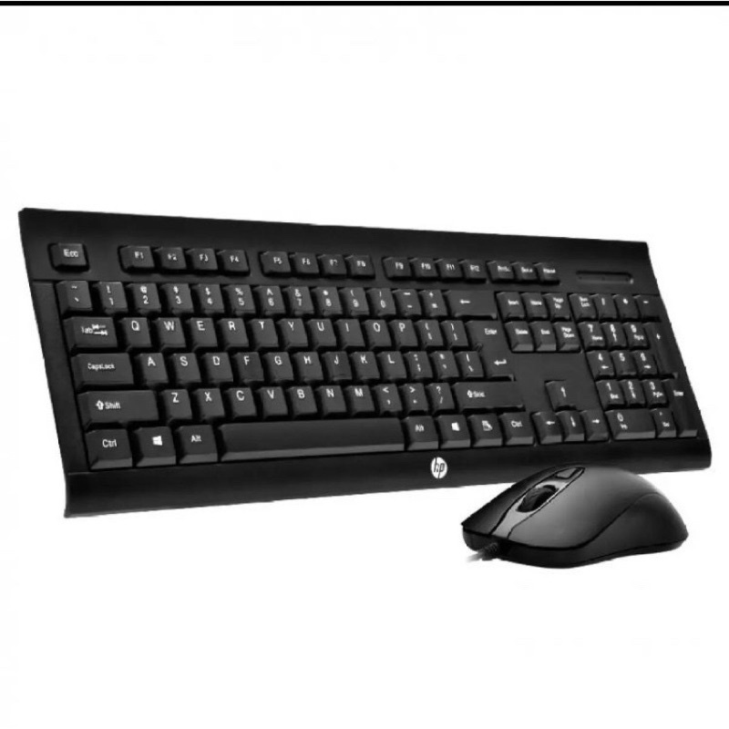 HP รุ่น KM100 USB Keyboard with คีย์บอร์ด&เมาส์ กันน้ำและฝุ่น เมาส์ความละเอียด 1600 DPI