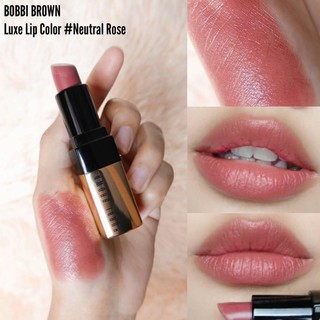 Beauty-Siam แท้ทั้งร้าน !!  bobbi brown luxe lip color สี neutral rose (sze miini with box)