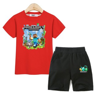 เสื้อผ้าเด็กทารก Minecraft ชุดเด็กทารก Boy Girls Set kids clothing