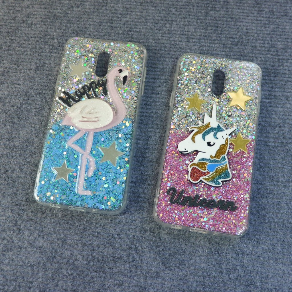 เคสกากเพชร 3D J7 plus