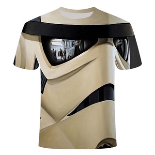 เสื้อยืดแขนสั้นลําลอง โพลีเอสเตอร์ พิมพ์ลาย Starwars แฟชั่นฤดูร้อน สําหรับผู้ชาย 2022