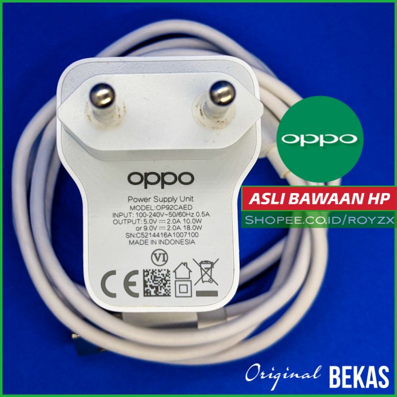 Hp Oppo Charger Cas A53 A92 A54 Reno 4f A52 Original Usb Type C Original Fast Charging 18 วัตต์โทรศั