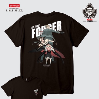 เสื้อยืดผ้าฝ้ายพิมพ์ลายขายดี เสื้อยืด ลายการ์ตูนอนิเมะ SPY X FAMILY FORGER FAMILY V2 สําหรับครอบครัว