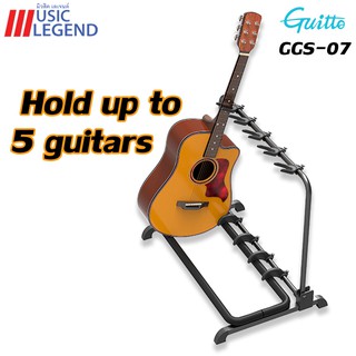 Guitto GGS-07 Guitar Stand ขาตั้งกีตาร์ แบบเรียงแถว 5 ตัว ปรับเพิ่มลดความกว้างได้ มีโฟมรองส่วนสัมผัส