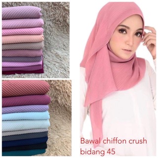 ผ้าคลุมรุ่น Bawal Chiffon Crush 45