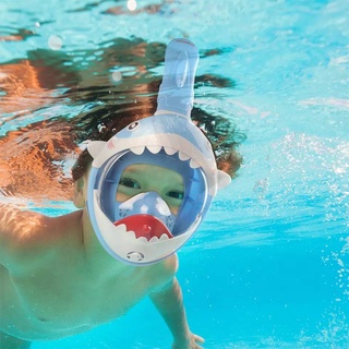 หน้ากากดำน้ำ KF-3 หน้ากากดำน้ำเด็ก เต็มหน้า Underwater Spearfishing Cartoon Design Mask- kid -สินค้ามีพร้อมส่ง-