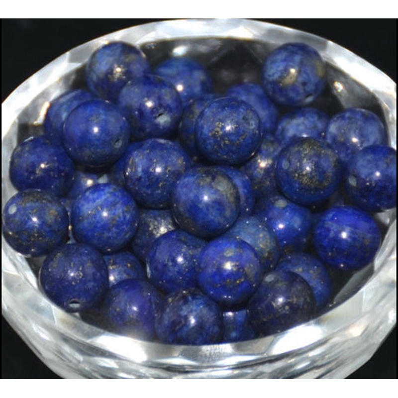 ลูกปัดพลอยธรรมชาติ Lapis Lazuli DIY ดี.