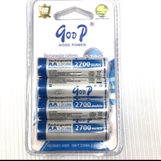 ถ่านชาร์จAA1.2V2700mAh4ก้อน