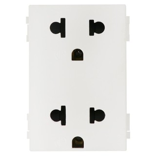 เต้ารับคู่ 3 ขา B-TICINO N4185 LIGHT สีขาว DOUBLE SOCKETS B-TICINO N4185 LIGHT WHITE