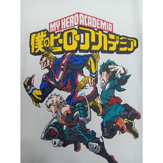 เสื้อยืด มือสอง ลายการ์ตูน myhero academia อก 44 ยาว 29