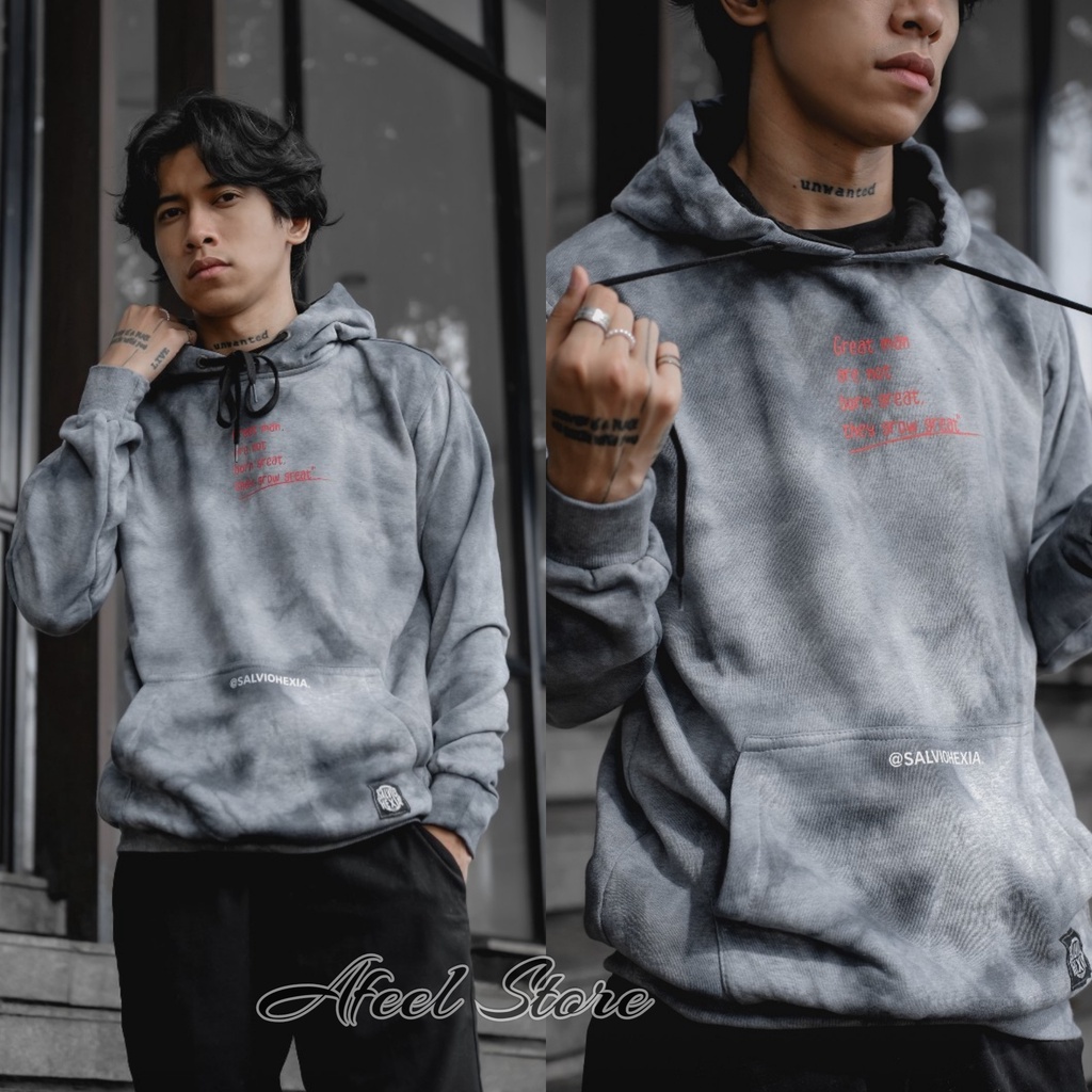 เสื้อมีฮู้ดผ้าฝ้ายขนแกะหนาสําหรับผู้ชาย สไตล์เรียบง่าย ต้นฉบับ ซัลวิโอ เฮกเซีย ดิสโทร หมวกฮู้ด