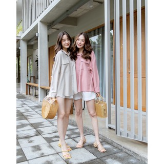 Newlooksbkk WT BASIC SHIRT เสื้อเชิ้ตทรง BASIC ผ้าดีมาก แต่งกระเป๋าคู่หน้า ผ้าใส่สบายมาก มี 6 สีตามภาพค่ะ