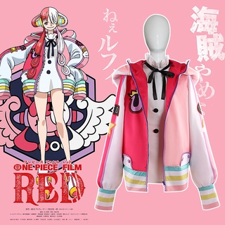 เสื้อแจ็กเก็ตคอสเพลย์ One Piece Film Red Songstress UTA สําหรับผู้หญิง