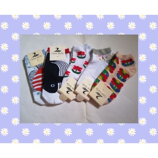 ถุงเท้าข้อสั้น แบรนด์ i love socks คละแบบ คละสี คู่ละ 19 บาท