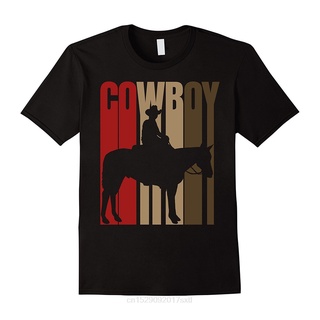 tshirtเสื้อยืดคอกลมฤดูร้อนเสื้อยืด พิมพ์ลาย Rodeo Cow Horse Yeehaw คุณภาพสูง สไตล์เรโทร แฟชั่นสําหรับผู้ชายSto4XL