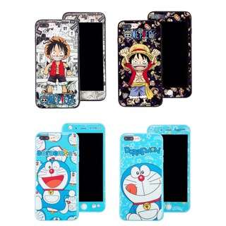 เคส+ฟิล์มกระจก เคสลายการ์ตูน ฟิล์มการ์ตูน สำหรับรุ่น 11 6 6s 6Plus 6SPlus 7 8 SE 2020 7Plus 8Plus