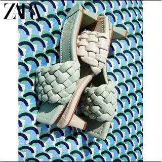 รองเท้าส้นสูง Zara Pastel หัวถัก งาน ori