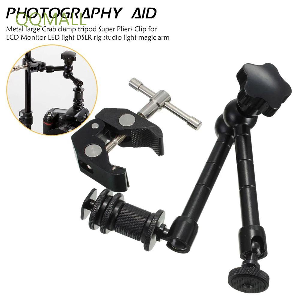 QQMALL Camera Accessories Magic Arm Adjustable 11 Inch Magic Articulated Arm Camera Flash LED Light SLR DSLR Photo Studio Metal Mounting Monitor Super Clamp