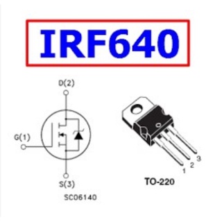 FET  IRF640N อะไหล่สำหรับเครื่องขยายเสียง 200V. 18A. 125W. สินค้าในไทย ส่งไวจริง ๆ