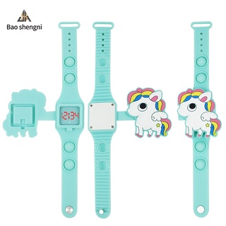 ใหม่ Pop it Unicorn Fidget นาฬิกาอิเล็กทรอนิกส์ ของเล่นสําหรับเด็กผู้ชาย ผู้หญิง