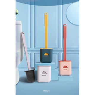 🔥แปรงขัดห้องน้ำ แปรงขัดโถส้วมซิลิโคน พร้อมที่ติดผนัง  Silicone Toilet Brush พร้อมส่ง🔥🔥