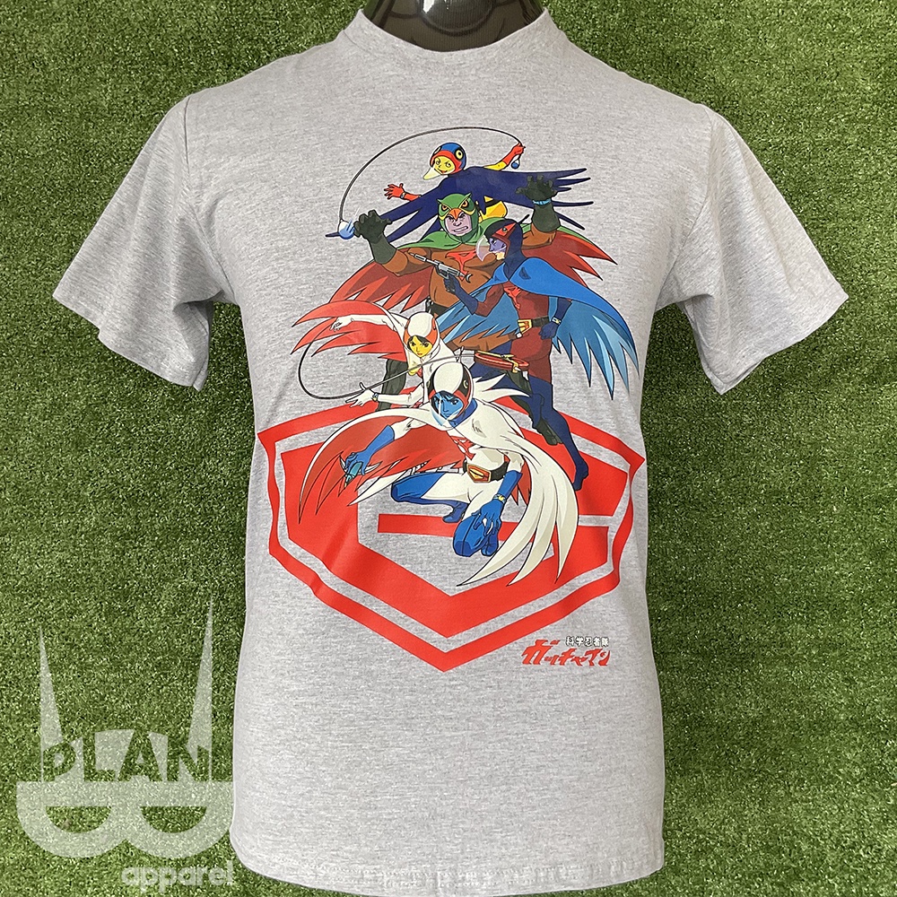 ทีมนินจาวิทยาศาสตร์ Gatchaman (Lardoetak (วิทยาลัยสินค้า), เสื้อยืด Classic Anime Retro Grey ของ Kag