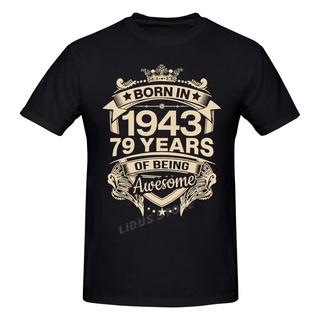 เกิดในปี 1943 79 ปีสําหรับเสื้อยืดของขวัญวันเกิดครบรอบ 79 ปี Harajuku เสื้อยืดแขนสั้นกราฟิกเสื้ z9-