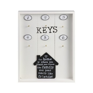 กล่องกุญแจไม้ ของตกแต่งบ้าน เกรดโรงแรม MY KEYS สีขาว อุปกรณ์แต่งบ้านอื่นๆ DECORATE HOME LIVING