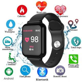 B57 สมาร์ทนาฬิกา Heart Rate Monitor ความดันโลหิตออกกำลังกายกีฬา Smart Watch สำหรับ iOS Android