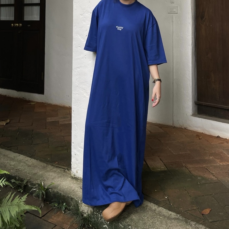 DUCKYBOY OVERSIZED MAXI DRESS เดรส แขนสั้น