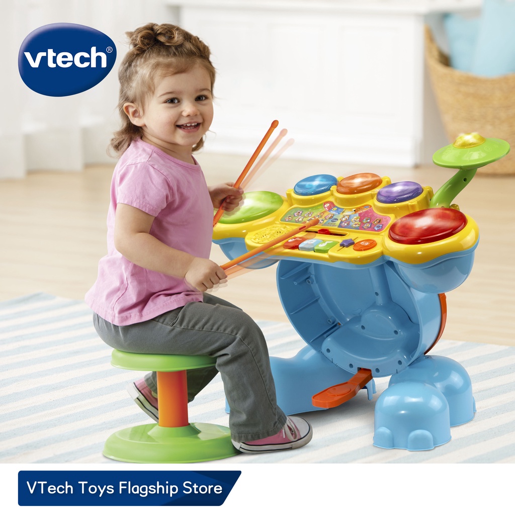 VTech Zoo Jamz Elephant Drum Set Musical Toys Kids Drum 1.54 ปี ชุดของ