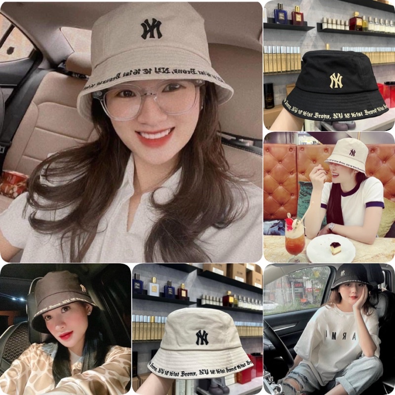 (EXPORTED PRODUCT) HAT / bucket HAT N12 NEW/YORK BUCKET HAT BLACK Made in Vietnam/men with full tag 