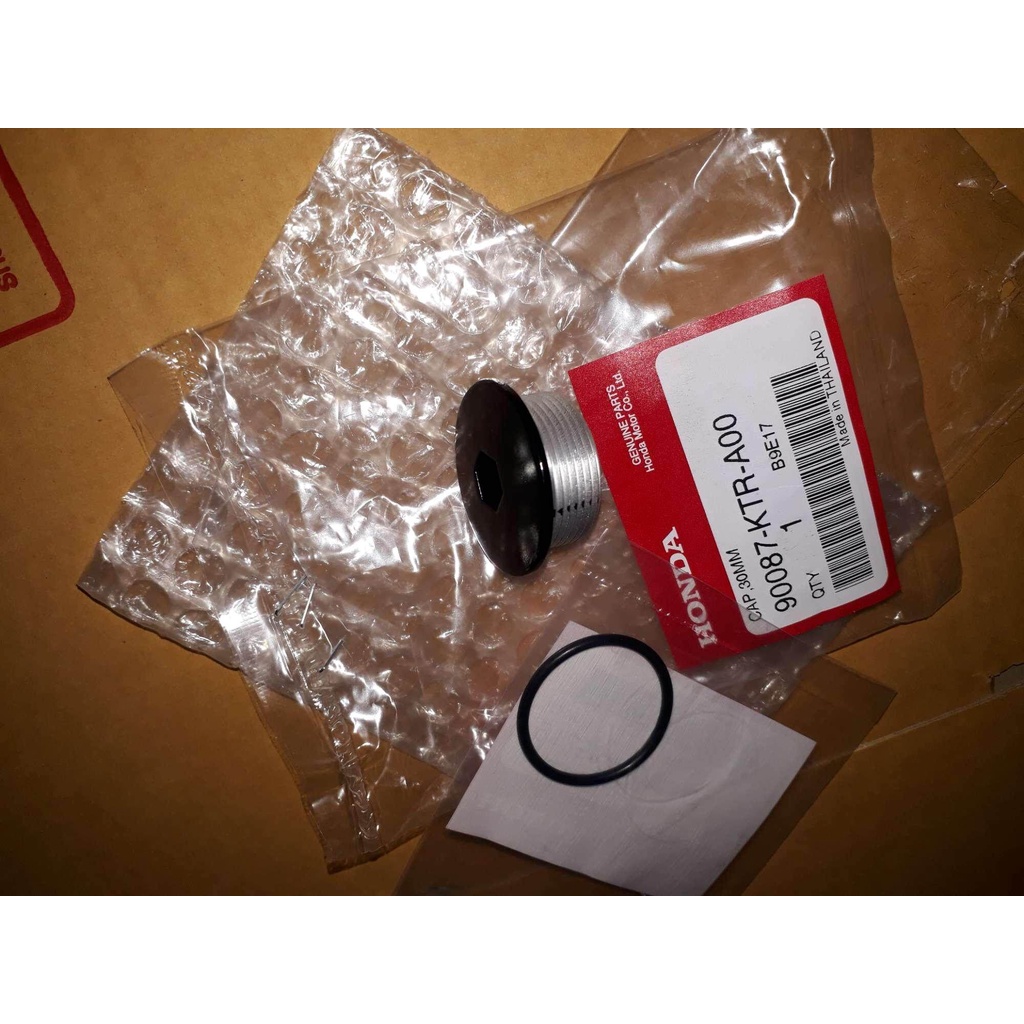 90087-KTR-A00/91356-KWV-000 ฝาปิด, 30 มม. ฝาปิดรูหมุนเพลาข้อเหวี่ยงแท้30มม,MSX125แถมโอริง