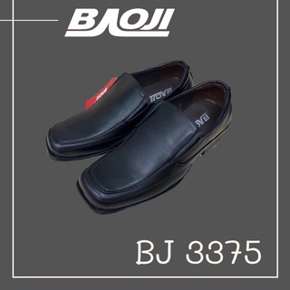 BAOJI คัชชูหนังผู้ชาย หัวตัด BJ3375 สีดำ ไซส์ 39-47 ของแท้