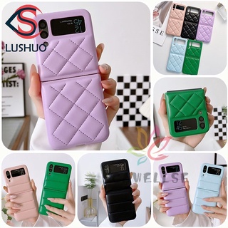 Lushuo เคสโทรศัพท์มือถือหนัง แบบฝาพับ แฟชั่น สําหรับ Samsung Galaxy Z Flip 4 Z Flip4 ZFlip 4 ZFlip4