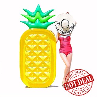 ห่วงยาง Big Size ห่วงยางแฟนซี แพยางเป่าลม ที่นอนเป่าลม สับปะรด Pineapple 193 cm (สีเหลือง)