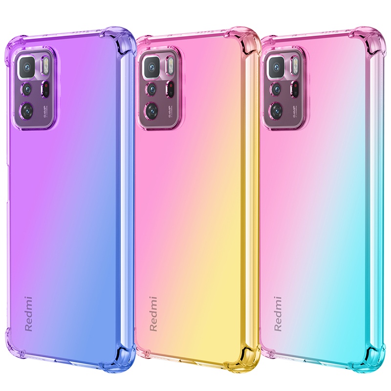 สีสันสําหรับ Redmi หมายเหตุ 10 Pro 5G 10T Note10 4G Xiaomi X3 GT 9 11 Lite 5G Poco M3 Pro Anti-fall 