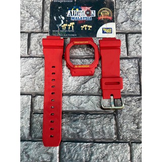 Dw5600 MERAH WORDING KUNING + BUCKLE JAPAN (SESUAI UTK DW5600 / GB5600 / GWX5600 / GWB5600 / DW5750)