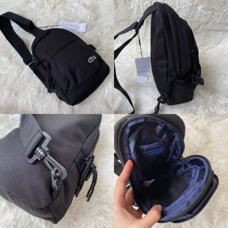 *ส่งฟรี ems. ของแท้ พร้อมส่งค่ะ* Lacoste Men's Neocroc Canvas Crossbody Bag 2020 gemini_bag