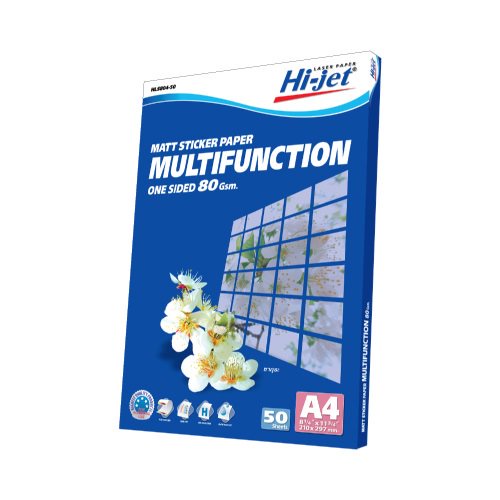 Hi-jet สติกเกอร์มัลติฟังก์ชั่น Multifunction Sticker 80 แกรม A4 50 แผ่น
