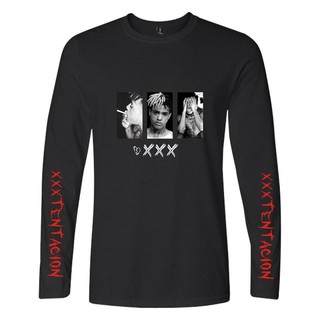 MC xxxtentacion เสื้อยืดแขนยาวผ้าฝ้ายสำหรับผู้ชายและผู้หญิง XXS 4 XLSize S-5XL