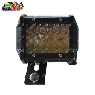 ไฟหน้า ไฟสปอตไลท ไฟตัดหมอก LED 12 V.DC เหลี่ยม 24 LED 8000Im 04 แปลงใส่รถทุกรุ่นได้ 239 SHOP2