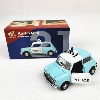 Tiny Uk21 โมเดลรถยนต์ 1/50 Austin Mini Copper British Police 006393