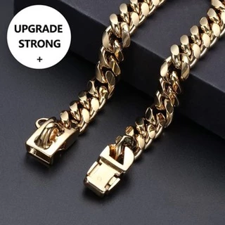 304 สแตนเลสสตีลสุนัขและสายจูง Super Strong สุนัขโลหะ Choke Silver Gold สัตว์เลี้ยงเชือกตะกั่วสําหรับ Party