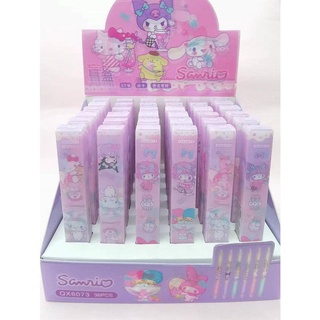 SANRIO ปากกาเจลลูกลื่น ลาย mymelody Kuromi Cinnamoroll น่ารัก สุ่มสี ของขวัญวันเกิด สําหรับโรงเรียน 1 ชิ้น