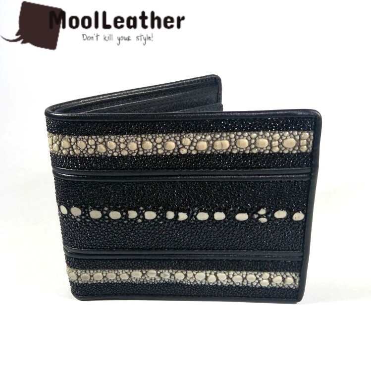Mool Leather - กระเป๋าสตางค์ผู้ชาย HIGH CLASS ทําจากหนังปลากระเบนแท้พร้อมหนาม