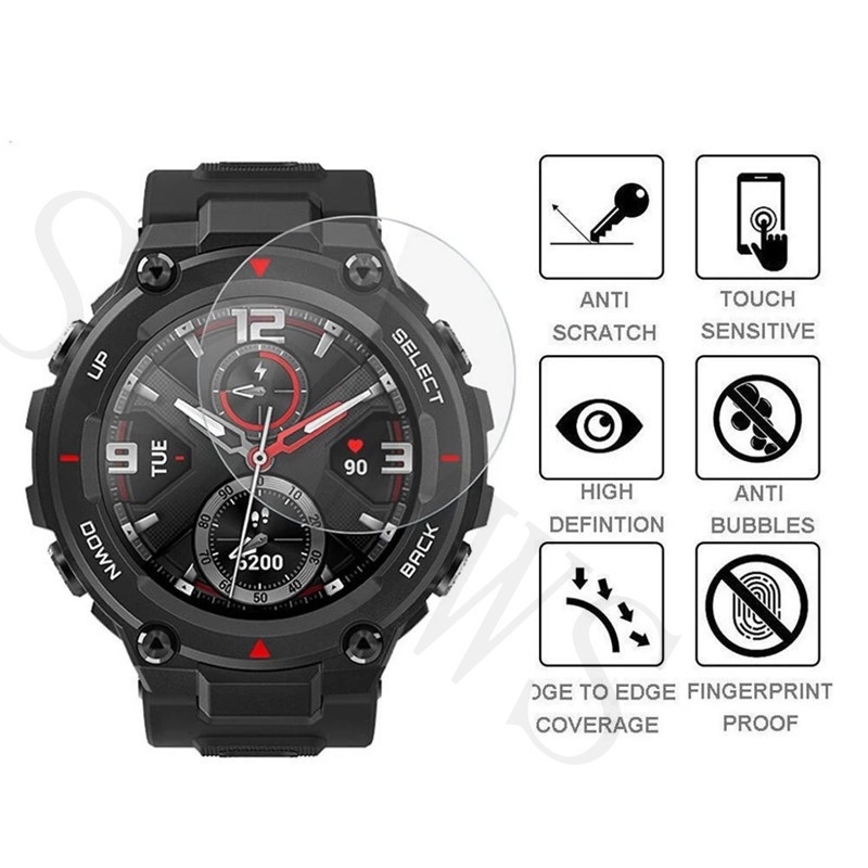 Amazfit T-Rex 3/T-Rex 2/Amazfit Balance 2 Protector กระจกนิรภัยป้องกันหน้าจอสําหรับ Huami Amazfit T-Rex Pro ราคา ถูกที่สุด ดีลบีเคเค แกลเลอรีภาพที่ 8