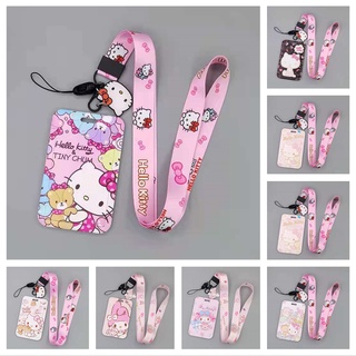 【พร้อมส่ง!!!!】Hello Kitty คิตต กระเป๋าใส่บัตร ผู้หญิง เชือก คล้องคอ ที่ห้อยบัตรพนักงาน ที่ใส่บัตรลายการ์ตูน พร้อม สายคล้องคอลายการ์ตูน ลาย บัตร ซองใส่บัตร ป้ายพนักงาน Card Holder