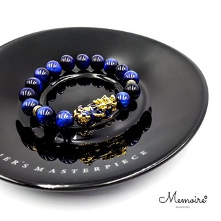 กำไลข้อมือหินแท้ Blue tiger eye 6,8,10 มิล + ปี่เซี่ยะ 5 ธาตุ เปลี่ยนสีตามอุณหภูมิ